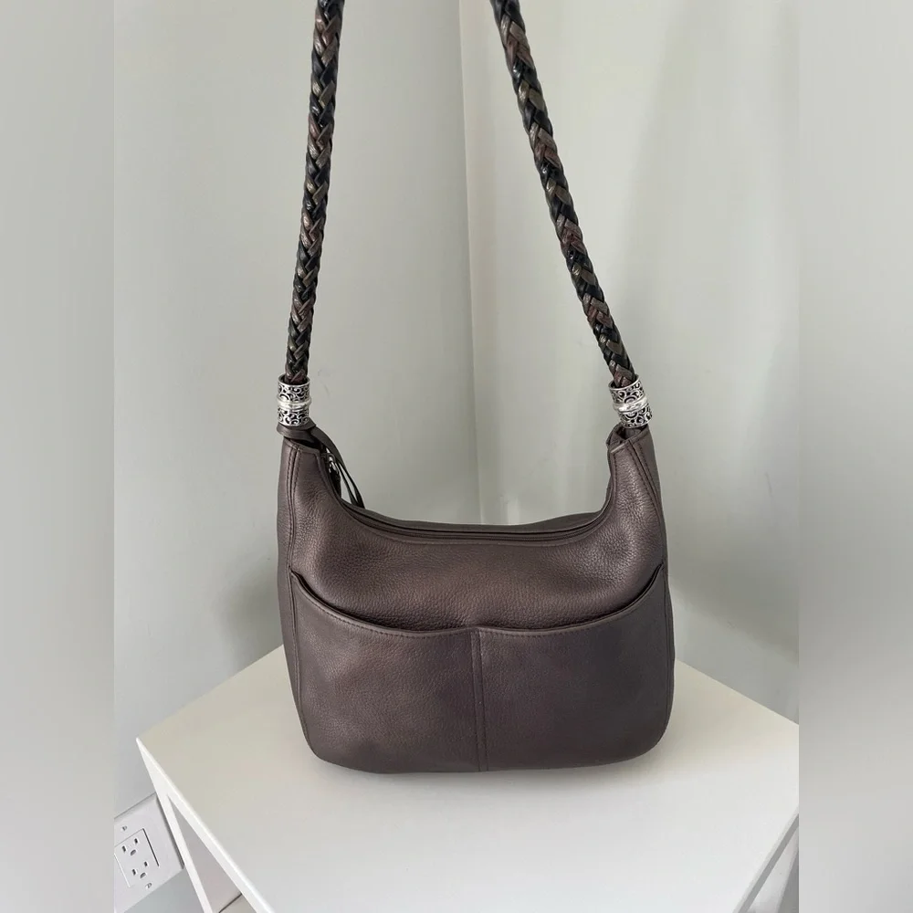 Brighton Barbados Zip Top Hobo Bag